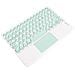 Tastiera Bluetooth Con Tasti Rotondi E Touchpad - Compatibile Con Ipad, Tablet E Smartphone Green - Foto miniatura 2