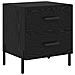 Armadio da Notte con cassetto Rovere nero 40 x 35 x 47,5 cm - Foto miniatura 1