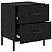 Armadio da Notte con cassetto Rovere nero 40 x 35 x 47,5 cm - Foto miniatura 5