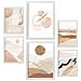 Set Di 6 Stampe Collezione Di Poster Astratti Del Deserto Con Estetica Collage Per La Decorazione D'interni A3 & A4 Cornice Bianca - Foto miniatura 1