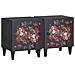 Comodino con porta 2 pcs Nero 40 x 33 x 46 cm - Foto miniatura 1