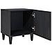Comodino con porta 2 pcs Nero 40 x 33 x 46 cm - Foto miniatura 2