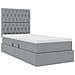 Letto con contenitore e LED con led Grigio chiaro 90 x 190 cm - Foto miniatura 6