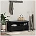 Panca per ingresso con cuscino Rovere Nero 100 x 38 x 46 cm - Foto miniatura 2