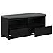Panca per ingresso con cuscino Rovere Nero 100 x 38 x 46 cm - Foto miniatura 5