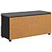 Panca per ingresso con cuscino Rovere Nero 100 x 38 x 46 cm - Foto miniatura 8