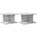 Comodino 2 pcs Grigio cemento 40 x 30 x 25 cm Legno multistrato - Foto miniatura 1