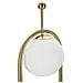 Lampada Da Terra Glamy Arc In Ferro Dorato E Vetro Opalino Ø 28 Cm - Foto miniatura 3