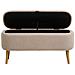 Harlow - Panca Contenitore In Bouclé Beige Con Gambe In Legno 95x37x45 Cm - Foto miniatura 3