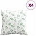 Cuscini Scatter Foglia 4 pcs Motivo Foglia 60 x 60 cm - Foto miniatura 3
