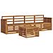 Set divani 5 pcs Naturale Legno di Acacia Massello - Foto miniatura 1