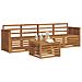 Set divani 5 pcs Naturale Legno di Acacia Massello - Foto miniatura 3