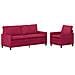 Set di divani 2 pcs Rosso Vino Velluto - Foto miniatura 1