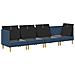 Set di divani modulari con spazio di archiviazione 4 pcs Blu - Foto miniatura 4