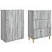 Set di armadi 2 pcs 66 x 34,5 x 90 cm Legno ingegnerizzato - Foto miniatura 3