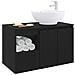 Set di mobili per il bagno 2 pz Nero Legno ingegnerizzato - Foto miniatura 4