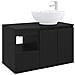 Set di mobili per il bagno 2 pz Nero Legno ingegnerizzato - Foto miniatura 1