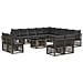 Set Divano da Giardino 14 pz Nero polyrattan - Foto miniatura 1