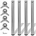 Set 4 Gambe Placcate In Nickel Per Tavolo Regolabili Altezza 710 Mm - Foto miniatura 1