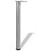 Set 4 Gambe Placcate In Nickel Per Tavolo Regolabili Altezza 710 Mm - Foto miniatura 4