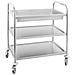 Carrello Inox - 2 Mensole - Portaposate - Foto miniatura 1