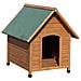 Cuccia Per Cani 100x88x99 Cm Marrone E Verde 82395 - Foto miniatura 1