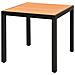 Tavolo Da Pranzo Per Giardino Wpc Alluminio 80x80x74 Cm Marrone - Foto miniatura 1