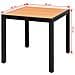 Tavolo Da Pranzo Per Giardino Wpc Alluminio 80x80x74 Cm Marrone - Foto miniatura 3