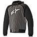4200918 Alpinestars Chrome Sport Hoodie Antracite Nero Bianco Tg. m - Foto miniatura 1