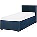 Letto Singolo Con Letto Estraibile In Tessuto Blu 90x200 Cm Marmande - Foto miniatura 23