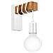 Lampada Da Parete A Led Townshend 1 In Legno Bianco E Beige - Foto miniatura 1