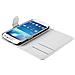 Custodia Compatibile Con Samsung Galaxy S4 Mini In Bianco Fumo - Coperchio Protettiva Con Chiusura Magnetica, Funzione Stand E Tasca Per Le Carte - Foto miniatura 8