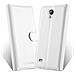 Custodia Compatibile Con Samsung Galaxy S4 Mini In Bianco Fumo - Coperchio Protettiva Con Chiusura Magnetica, Funzione Stand E Tasca Per Le Carte - Foto miniatura 10