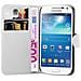 Custodia Compatibile Con Samsung Galaxy S4 Mini In Bianco Fumo - Coperchio Protettiva Con Chiusura Magnetica, Funzione Stand E Tasca Per Le Carte - Foto miniatura 13