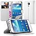 Custodia Compatibile Con Samsung Galaxy S4 Mini In Bianco Fumo - Coperchio Protettiva Con Chiusura Magnetica, Funzione Stand E Tasca Per Le Carte - Foto miniatura 1