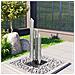 Fontana Da Giardino Argento 48x34x88 Cm In Acciaio Inox - Foto miniatura 1
