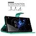 Custodia Compatibile Con Sony Xperia Xz2 In Turchese Fiore - Coperchio Protettivo In Design Floreale Con Chiusura Magnetica, Funzione Stand E Slot Per Carte - Foto miniatura 2