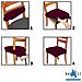 Set 6 Coprisedia Antimacchia Senza Schienale Made In Italy Bordeaux - Foto miniatura 5