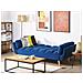 Divano Letto In Velluto Blu Scuro Asby - Foto miniatura 4