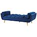 Divano Letto In Velluto Blu Scuro Asby - Foto miniatura 5