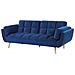 Divano Letto In Velluto Blu Scuro Asby - Foto miniatura 6