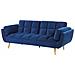 Divano Letto In Velluto Blu Scuro Asby - Foto miniatura 8