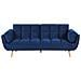 Divano Letto In Velluto Blu Scuro Asby - Foto miniatura 1