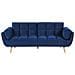 Divano Letto In Velluto Blu Scuro Asby - Foto miniatura 9