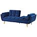Divano Letto In Velluto Blu Scuro Asby - Foto miniatura 10