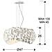 Sospensione A Soffitto A 5 Luci Bianco Opaco, G9 - Foto miniatura 4