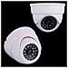 2x Falso Fittizio Telecamera Di Sorveglianza Di Sicurezza Della Cupola Del Cctv Con Led Lampeggiante Reale Imitazione Bianco - Foto miniatura 3