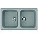 Lavello Master 450 86X50 cm Materiale Granitek 2 Vasche Colore Grigio 55 - Foto miniatura 1