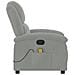 Poltrona Massaggiante Reclinabile Grigio Chiaro in Velluto - Foto miniatura 2