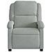 Poltrona Massaggiante Reclinabile Grigio Chiaro in Velluto - Foto miniatura 8